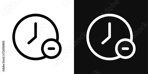 Less Time Icon Set. Vector Illustration photo