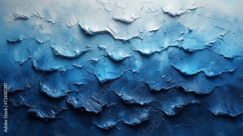 Abstract blue background with cracks. 3d rendering, 3d illustration. - Generative AI