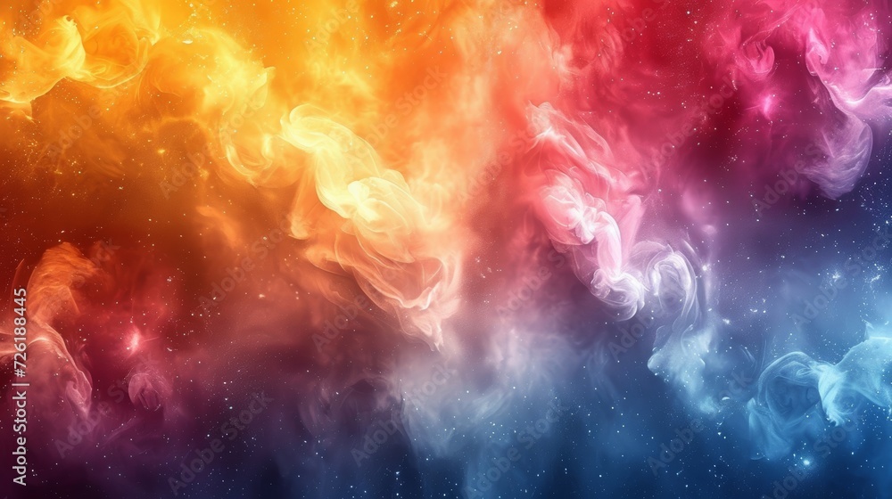 Obraz premium Abstract colorful background with smoke. Fantasy fractal texture. Digital art. 3D rendering. - Generative AI