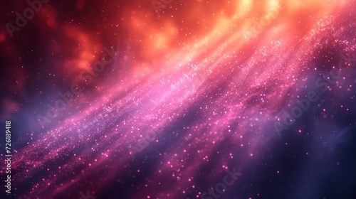 Abstract glowing particles background. illustration. Pink and purple colors. - Generative AI