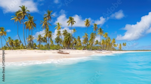 sunny tropical island view