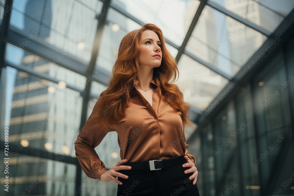 Illustration of a fashion portrait, Business woman, AI Generated Illustration of a fashion portrait, Business woman, AI Generated