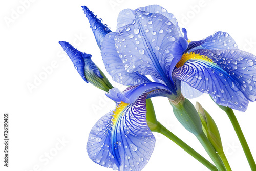 Blueflag Iris Spring Flower on Transparent Background photo