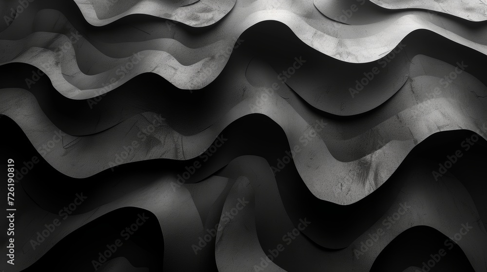 Black and white abstract background. 3d rendering, 3d illustration. - Generative AI Black and white abstract background. 3d rendering, 3d illustration. - Generative AI