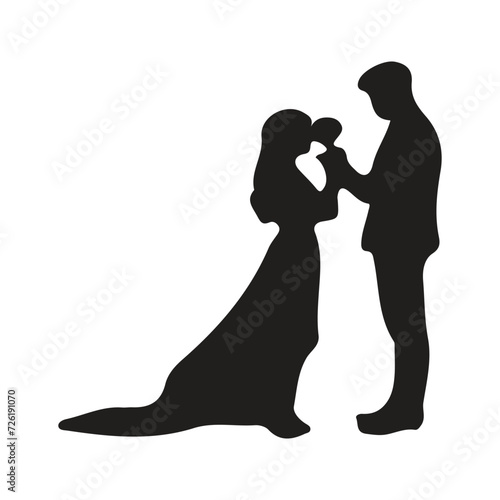 Wallpaper Mural Silhouettes of Romantic Loving Couples Torontodigital.ca