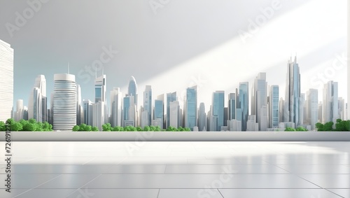city building White background backdrop with a focus on a solid landscape