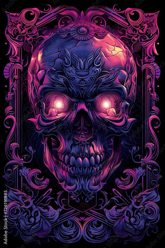 mockup t-shirt design that illustrates a cyborg skull onimusha commander, in a Japanese-style mockup t-shirt design that illustrates a cyborg skull onimusha commander, in a Japanese-style