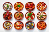 Assorted Food-filled Bowls on a Table