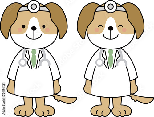 犬のお医者さんのかわいいイラスト