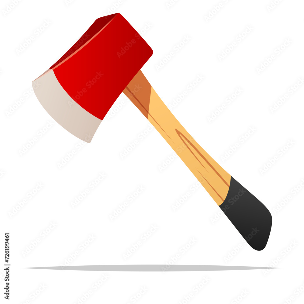 Wooden handle axe vector isolated illustration Wooden handle axe vector isolated illustration