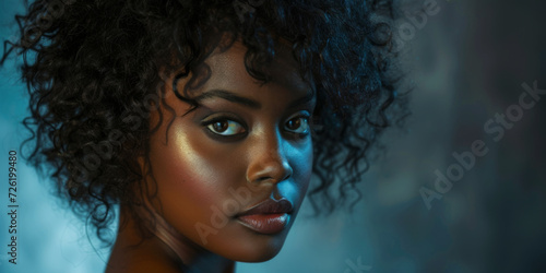 gorgeous exotic black woman, generative AI photo