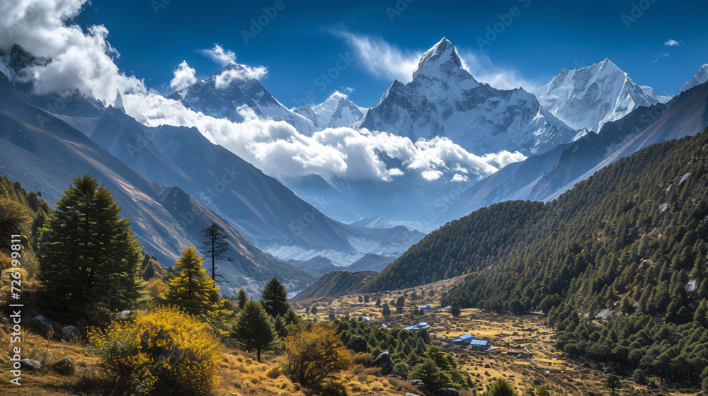 View into the Khumbu valley