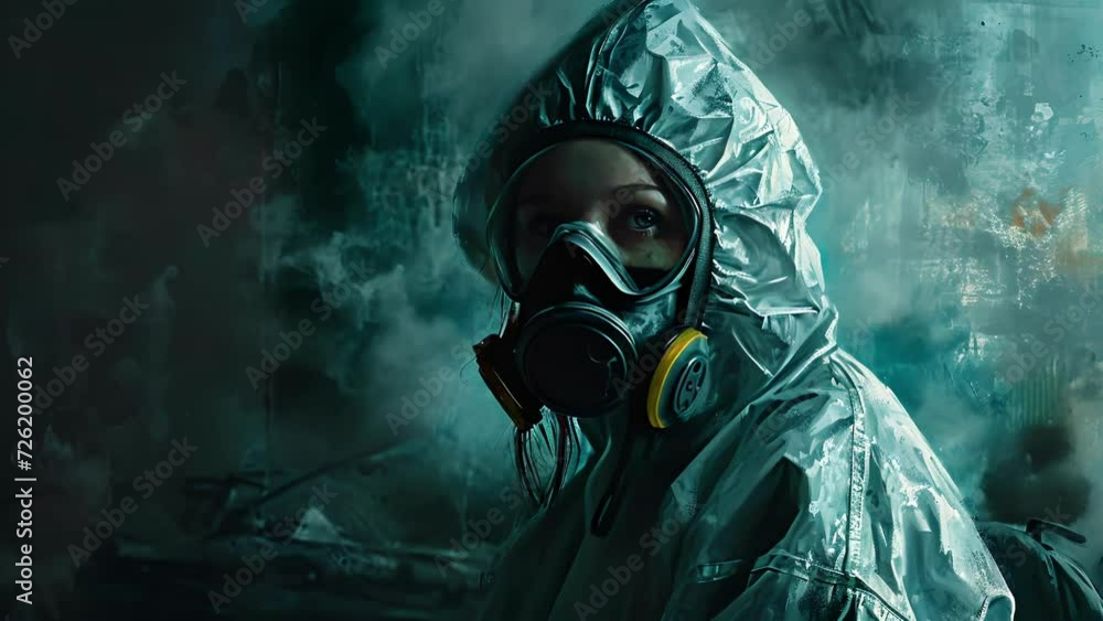 A portrait of the investigator taking off their biohazard suit after a successful investigation, exemplifying their commitment and bravery. A portrait of the investigator taking off their biohazard suit after a successful investigation, exemplifying their commitment and bravery.