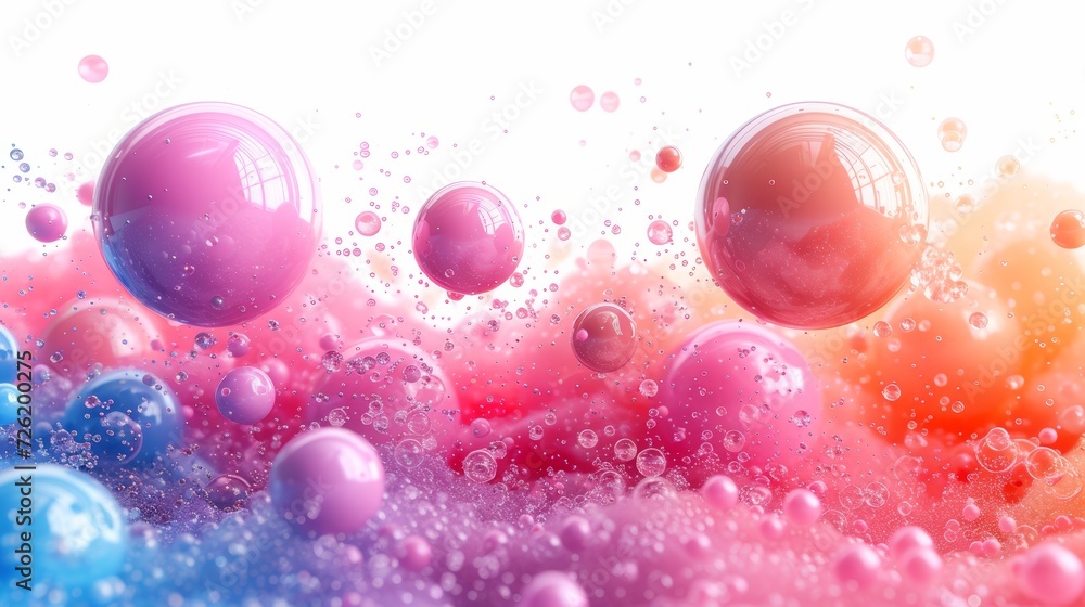 Easter background with eggs and water drops. 3d illustration. - Generative AI Easter background with eggs and water drops. 3d illustration. - Generative AI
