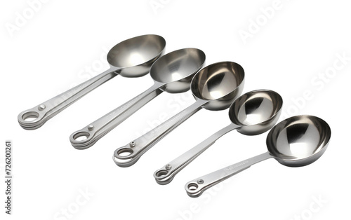 Premium Measuring Scoops Collection Isolated on Transparent Background PNG.