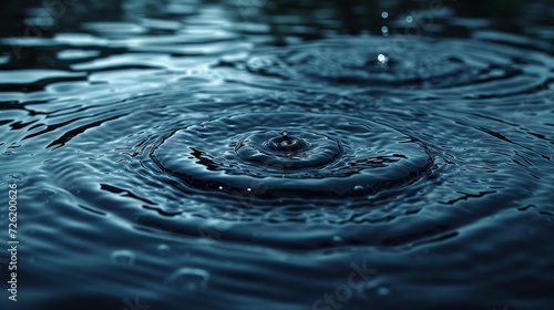 Water drop with ripples and waves. Abstract background for design. - Generative AI
