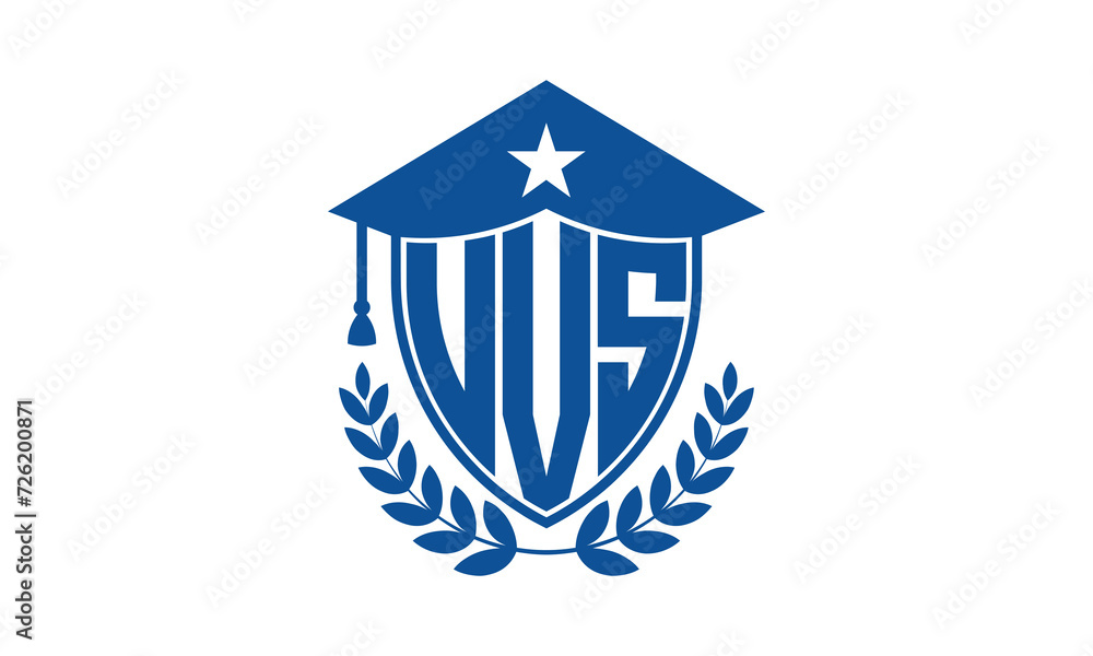 UVS three letter iconic academic logo design vector template. monogram, abstract, school, college, university, graduation cap symbol logo, shield, model, institute, educational, coaching canter, tech UVS three letter iconic academic logo design vector template. monogram, abstract, school, college, university, graduation cap symbol logo, shield, model, institute, educational, coaching canter, tech