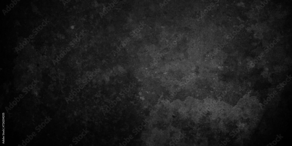 Fototapeta premium Dark Black background texture, old vintage charcoal black backdrop paper with watercolor. Abstract background with black wall surface, black stucco texture. Black gray satin dark texture luxurious.