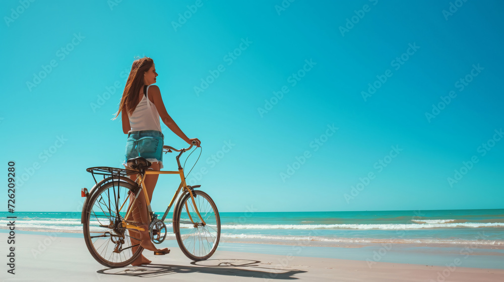 woman on a bicycle