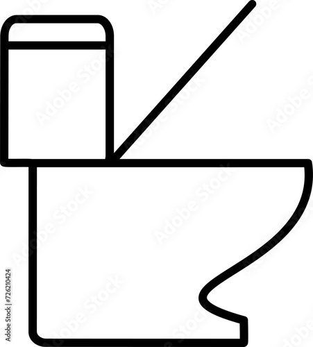 Toilet bowl line icon, WC symbol. Replaceable vectordesign.