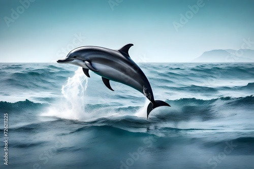 dolphin jumping out of water © Baba
