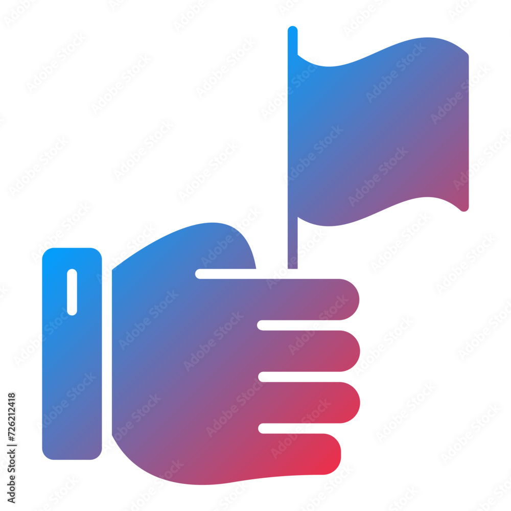 Holding Flag Icon Style Holding Flag Icon Style