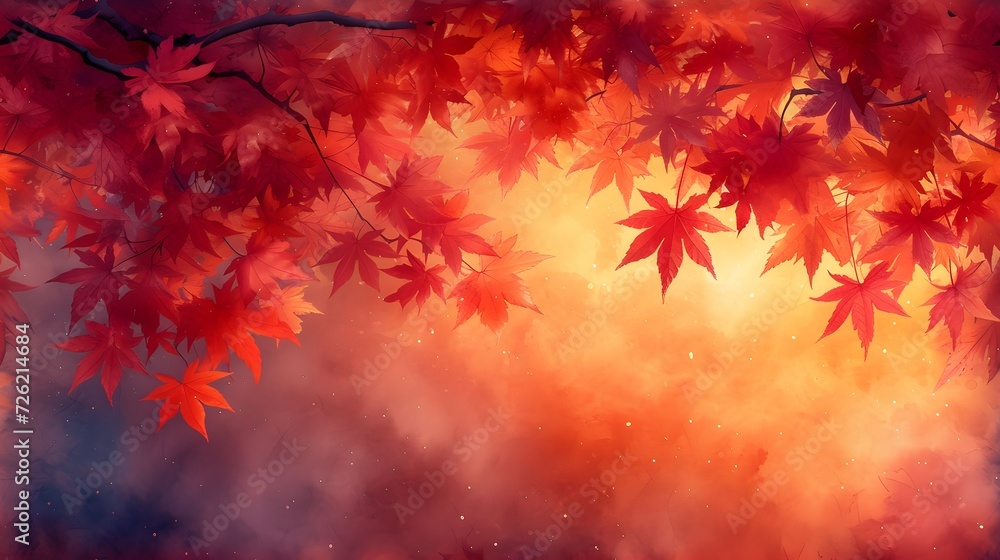 watercolor background autumn leaves seamless pattern. watercolor background autumn leaves seamless pattern.