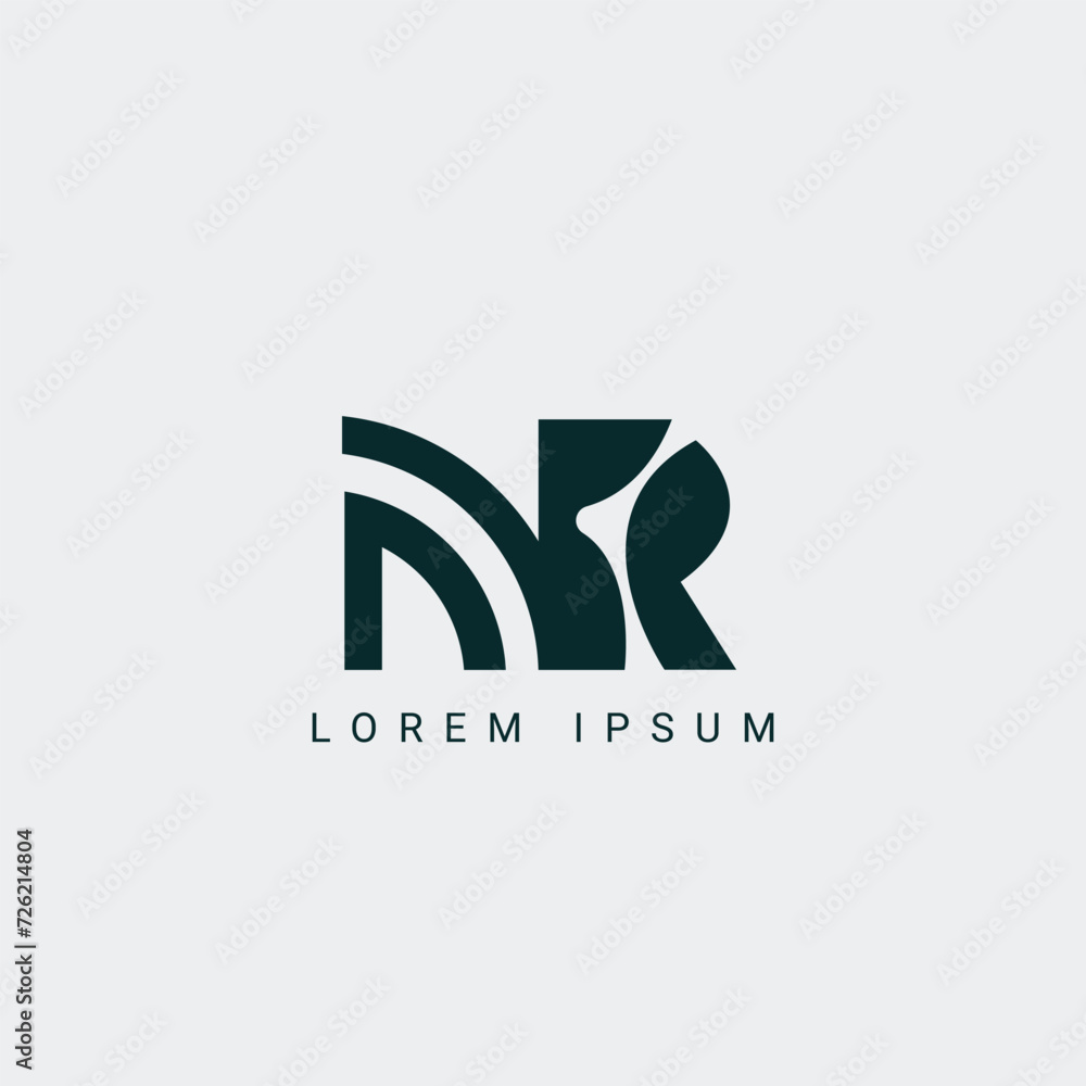 Alphabet NR and RN illustration monogram vector logo template Alphabet NR and RN illustration monogram vector logo template