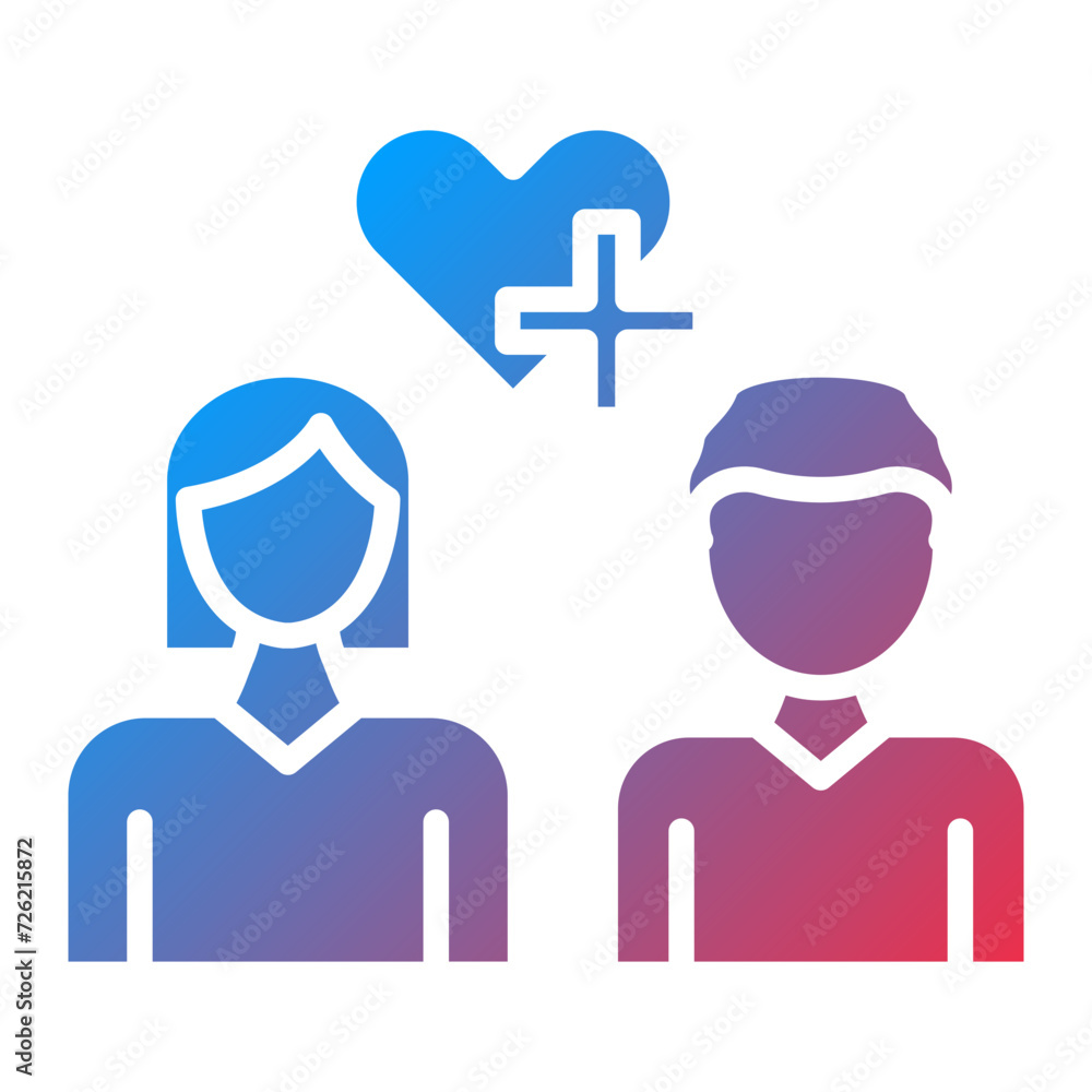 Fototapeta premium Couple Counseling Icon Style