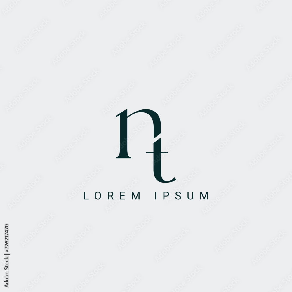 Alphabet NT and TN illustration monogram vector logo template Alphabet NT and TN illustration monogram vector logo template