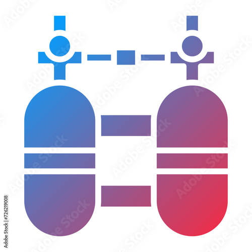 Diving Cylinder Icon Style