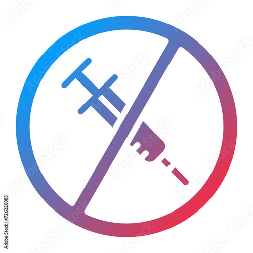 Anti Vaccination Icon Style
