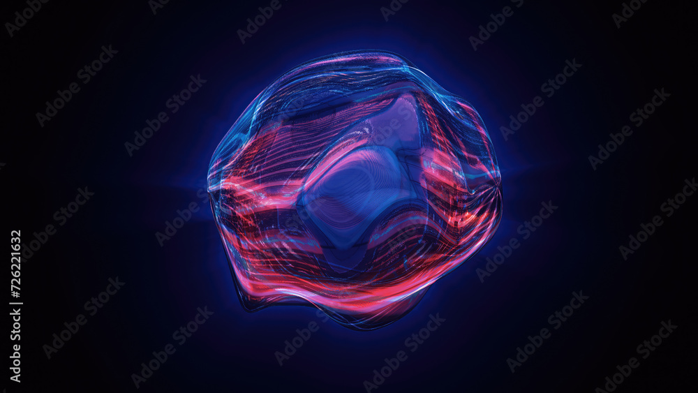 Purple blue liquid energy plasma futuristic magic round ball sphere. Abstract background Purple blue liquid energy plasma futuristic magic round ball sphere. Abstract background
