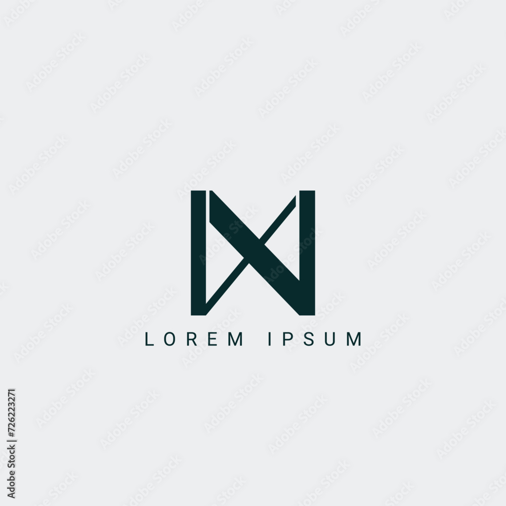 Alphabet NX and XN illustration monogram vector logo template Alphabet NX and XN illustration monogram vector logo template