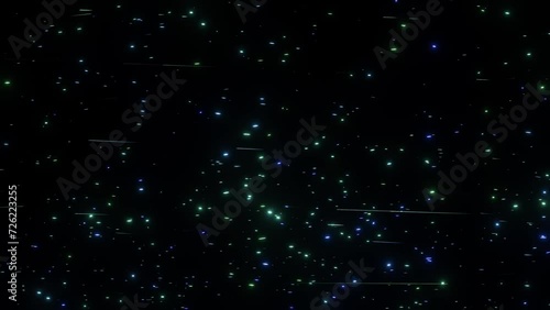 Wallpaper Mural green blue light streaks, light interference, transfer data network, stage screen background concept. Torontodigital.ca