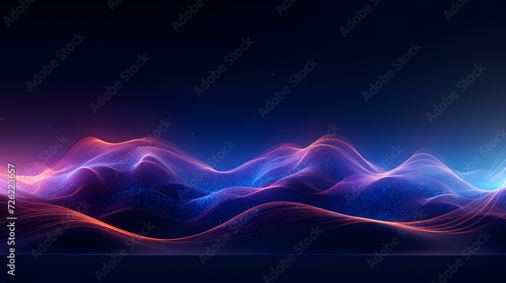 abstract background with dynamic waves and lines. vector illustration eps10, Futuristic technology wave background. Digital data visualization. Graphic concept for your de,,
A wavy glowing background 