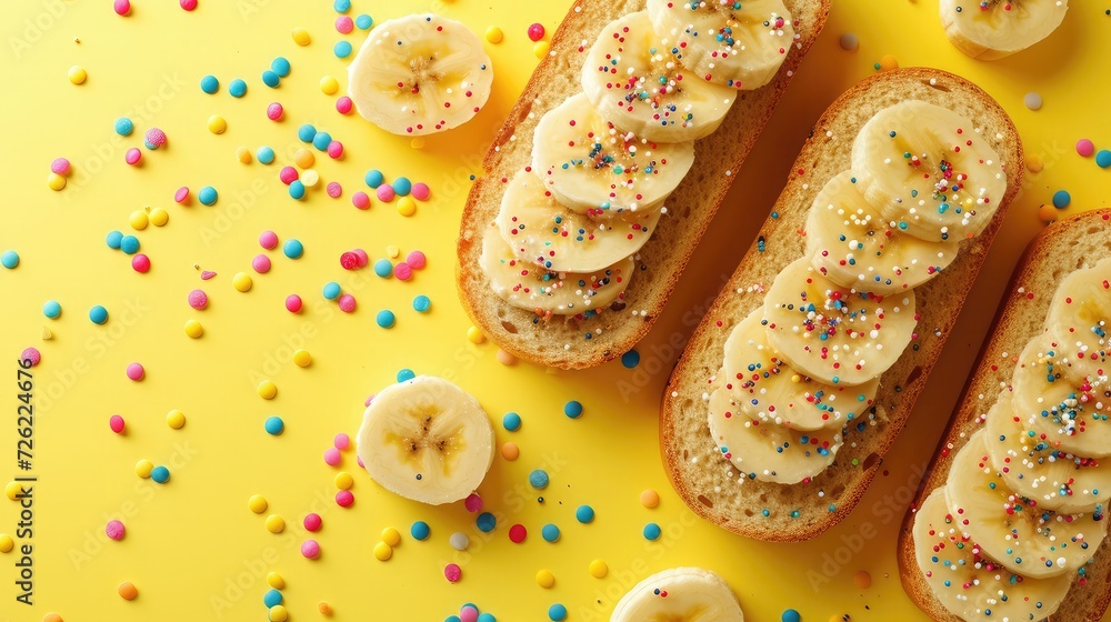 Greeting Card and Banner Design for National Banana Bread Day Background Greeting Card and Banner Design for National Banana Bread Day Background