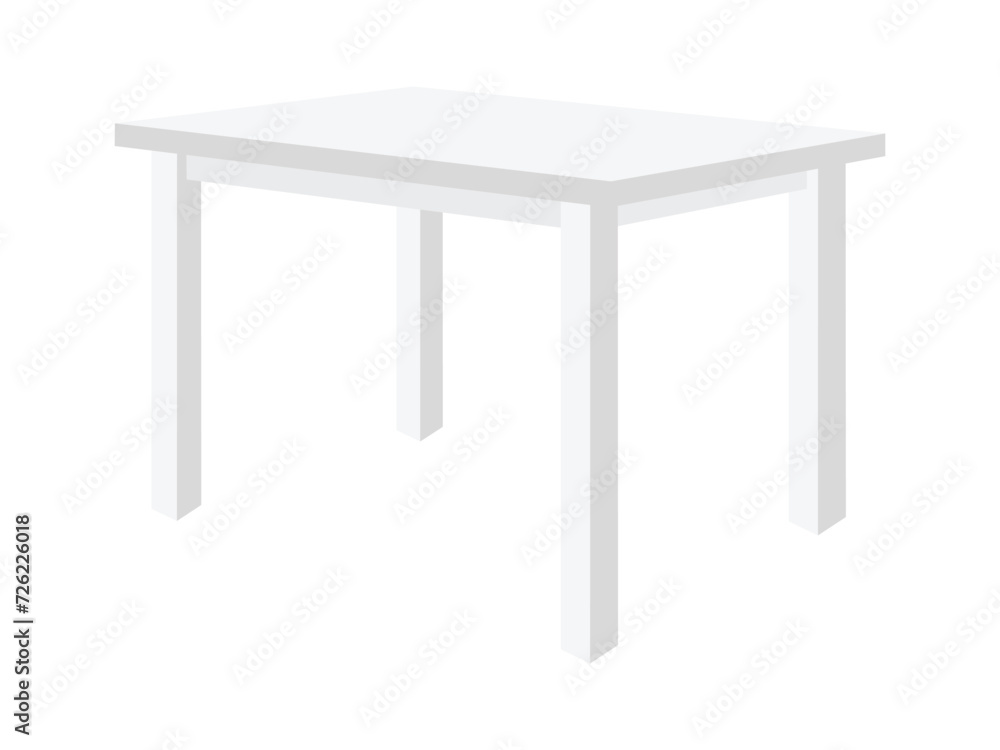 Wooden table isolated illustration on white background Wooden table isolated illustration on white background