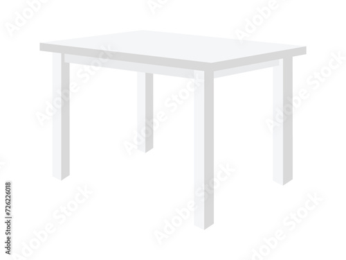 Wooden table isolated illustration on white background