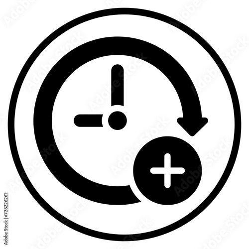 extra time glyph icon