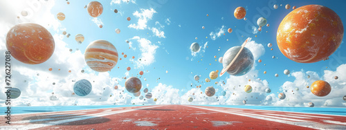 Celestial Symphony: A Mesmerizing Tapestry of Orbiting Worlds