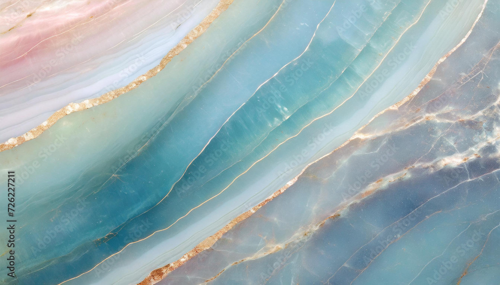 Naklejka premium Tekstura onyx i strukturze marmuru, turkusowa, generative ai