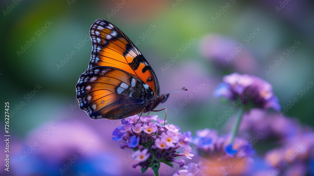 monarch butterfly on flower, , blooming flowers during Spring monarch butterfly on flower, , blooming flowers during Spring