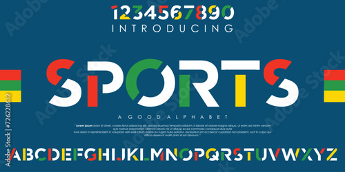 Minimal technology typography, Creative urban sport fashion futuristic font and with numbers. Modern abstract digital alphabet font vector illustration eps 10