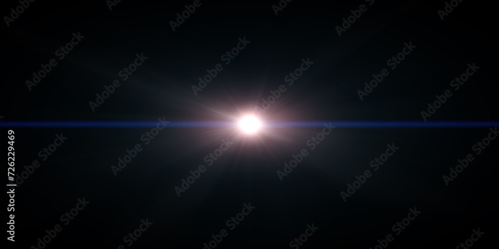 Obraz premium Beautiful light flare overlay. Glowing streaks on dark background.