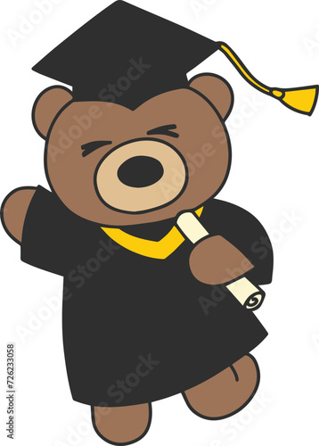 Happy Bear With Graduation Toga