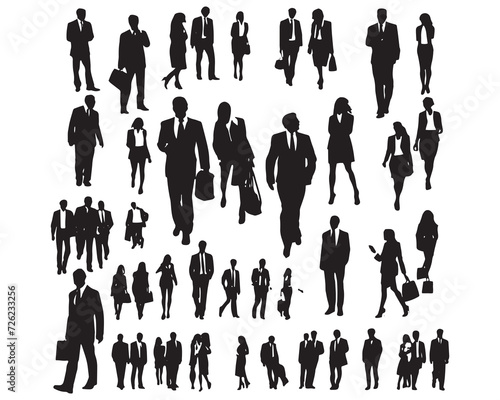 Men And Women Shilhoutte Vector Design Element
