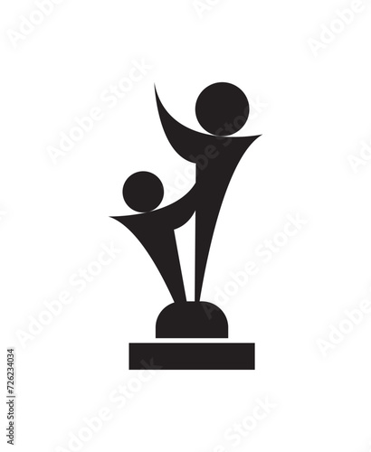 statue icon on white background
