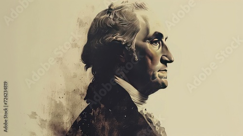 Greeting Card and Banner Design for George Washington Birthday Background