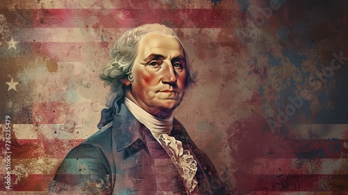 Greeting Card and Banner Design for George Washington Birthday Background